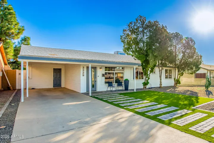 Front of house and carport