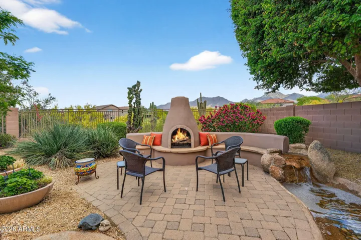 relax with this Beautiful Chiminea and water feature