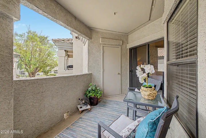 From your private balcony! With storage room!