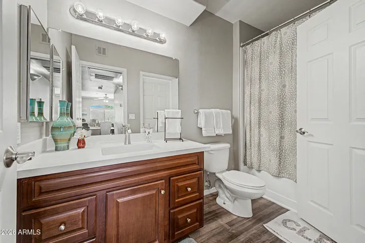 With new granite counter, sink, and faucet! Plus tub and shower...