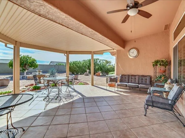 The covered patio