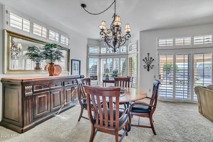 The dining area.