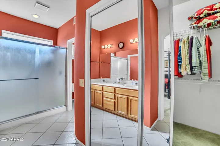 The master bath and closet