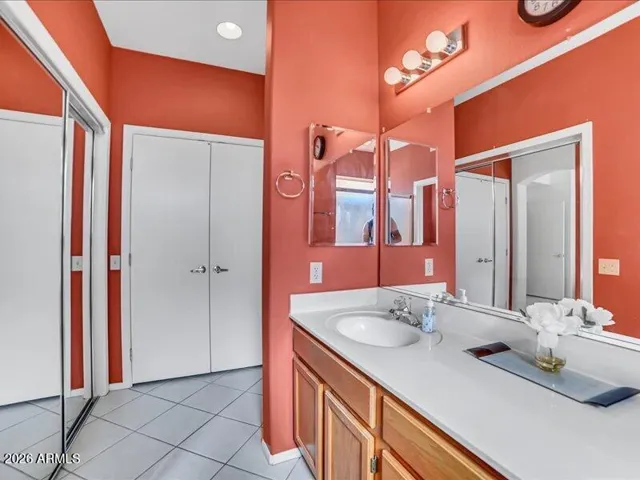 The master bathroom