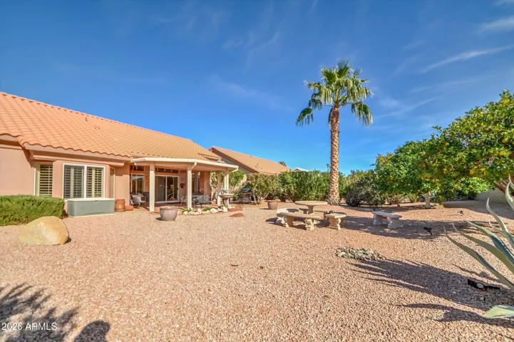 The back of the home