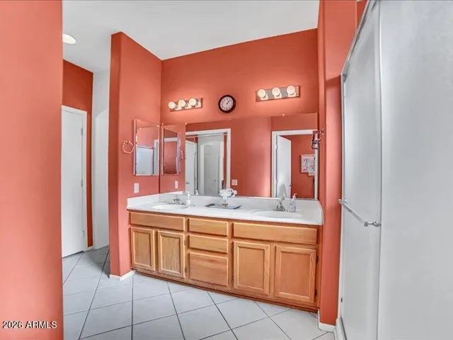The master bathroom