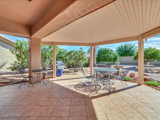 The covered patio