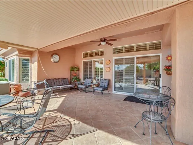 The covered patio