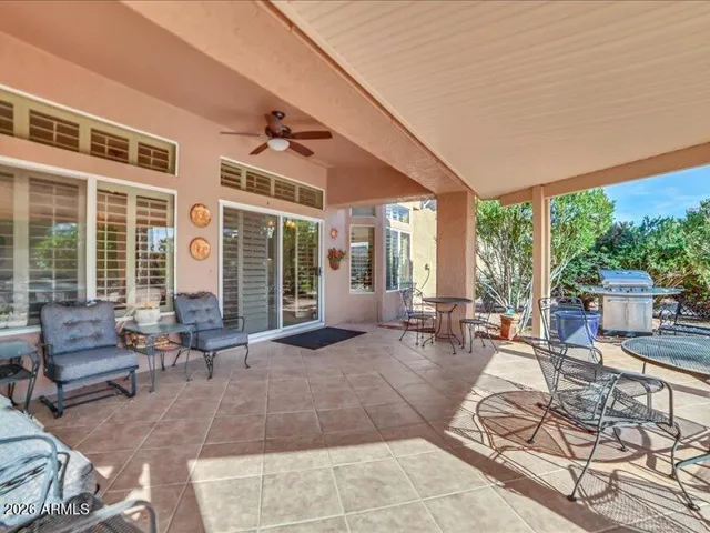 The covered patio