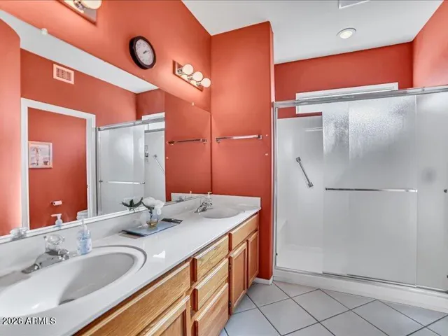 The master bathroom