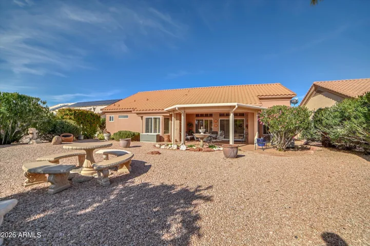 The back of the home