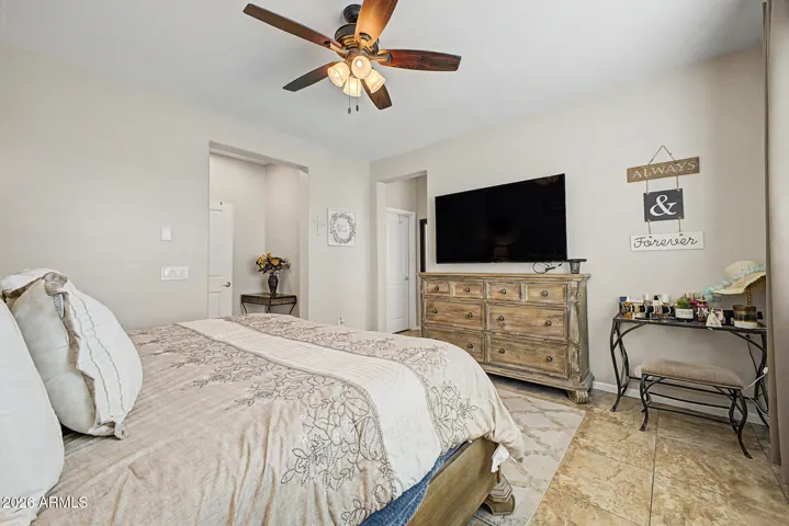 Peace and solitude in the main bedroom