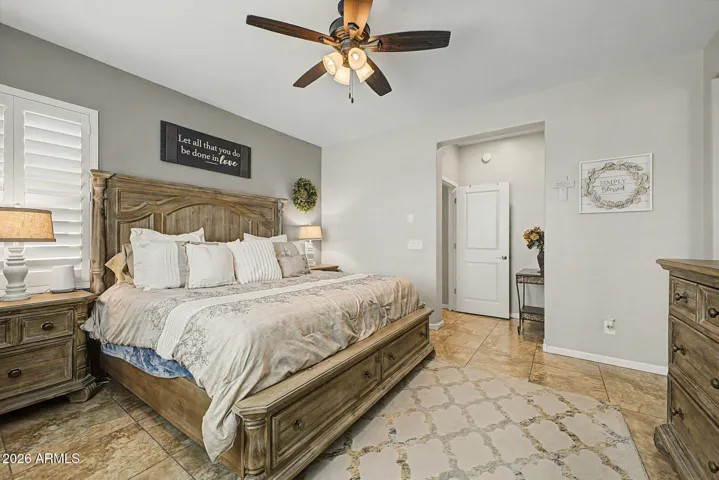 The split bedroom floor plan is a benefit