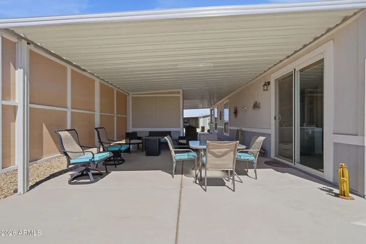 Large back patio