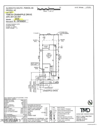 7599 W Crabapple Drive Preliminary Plot Plan
