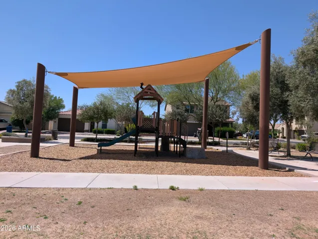 Park playground in front of home