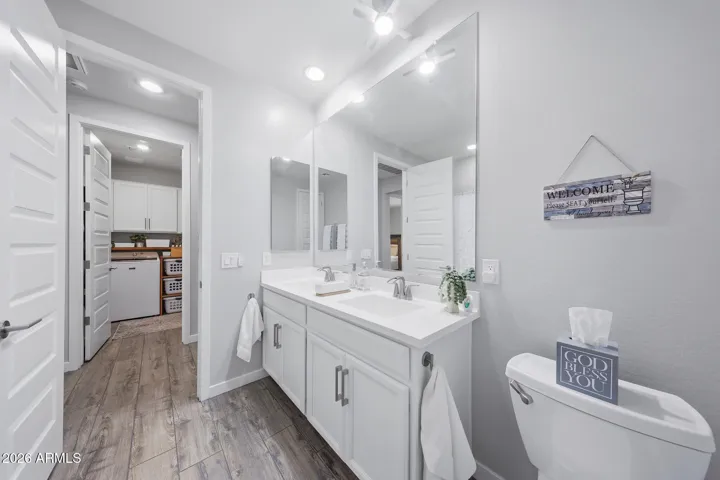 Dual Sinks and Custom Heated Towel Drying Racks