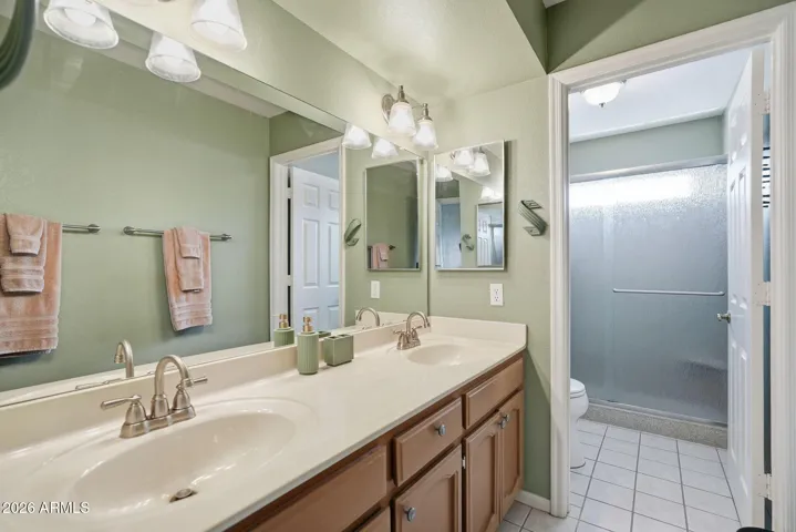Primary Bedroom With Dual Vanity Full Bath