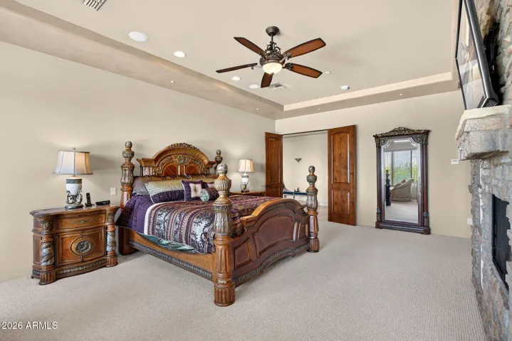 Note the coffered ceilings here as well as throughout this residence