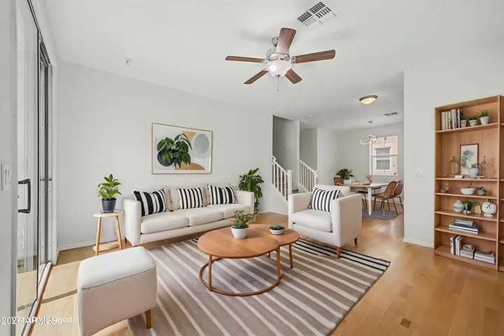 New flooring, large open and bright. Sliding doors open to fenced in patio/yard area.