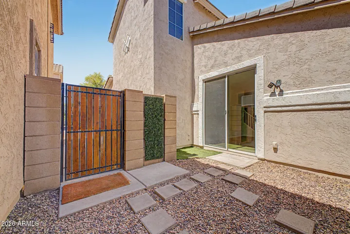 Shaded private yard right open up to the main living area.