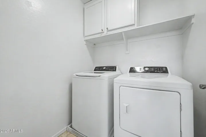 With included washer and dryer.
