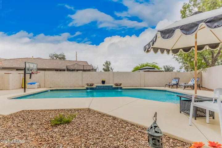 View to the west, plenty of deck area for pool side furniture