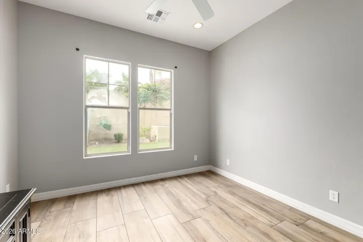 Office with French Glass Doors at back of house