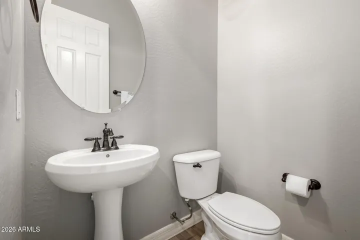 1/2 Bath next to Office with French Doors