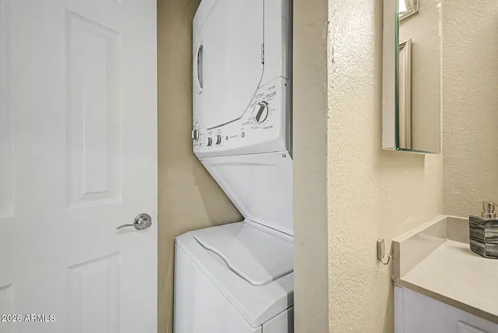 GE Stackable Washer and Dryer.