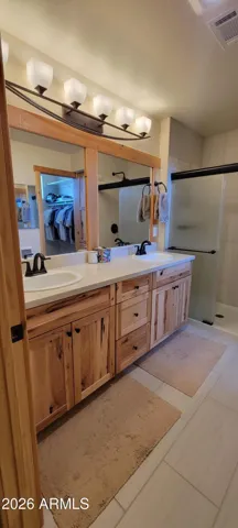 master bath with double sinks
