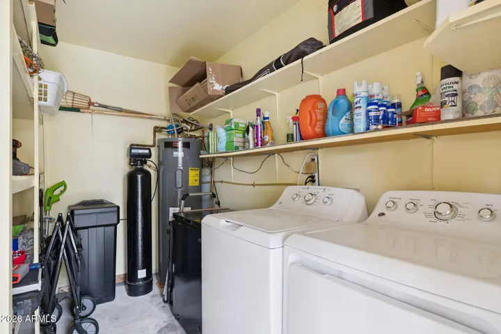 Washer/dryer, water heater & water softener - all included.