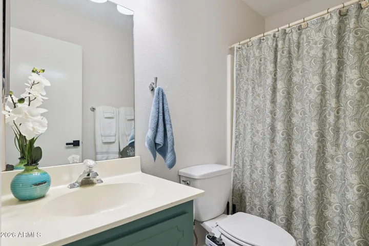 Perfect second bath with shower tub combo.
