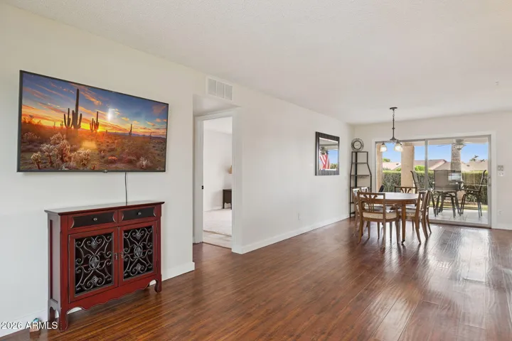 Great wall space for TV's and artwork.