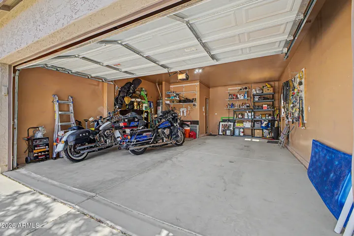 Extended area in back of garage