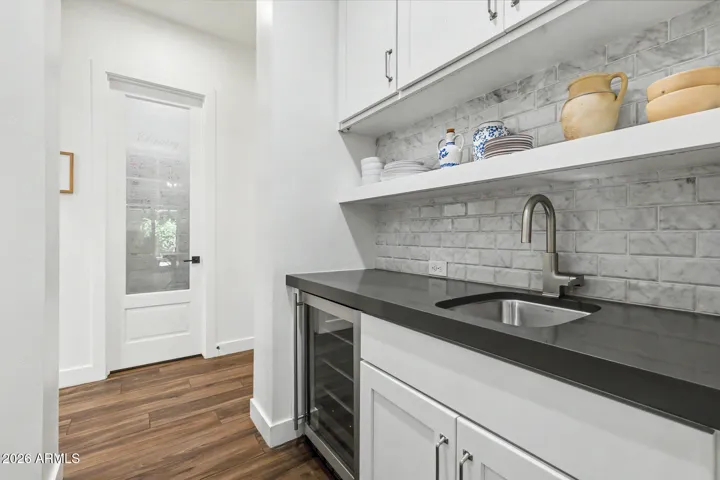 Butler's Pantry w/wine fridge and coffee bar area