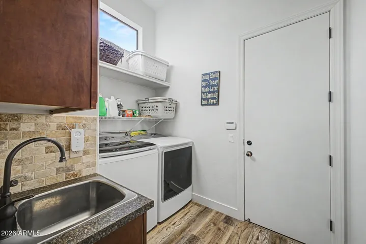 laundry room with sink