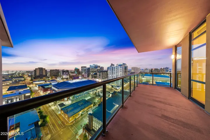 Beautiful sunset and cityscape views
