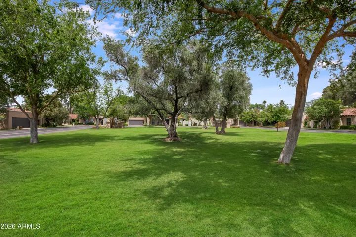 The Park is the crown jewel of La Plaza Hermosa. Over a 1/2 acre of lush grass, trees and flowers. The community gathering place.