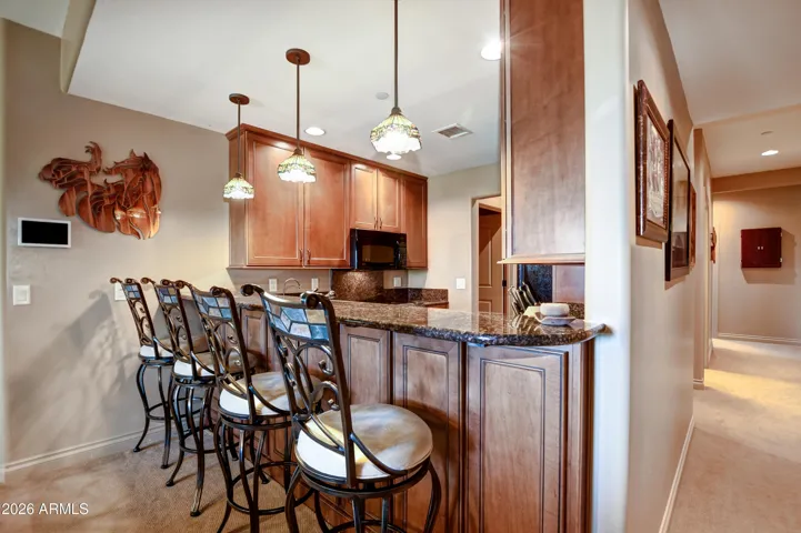 Eat in Counter Space to snacks and beverages while playing that game of pool or watching a sports game