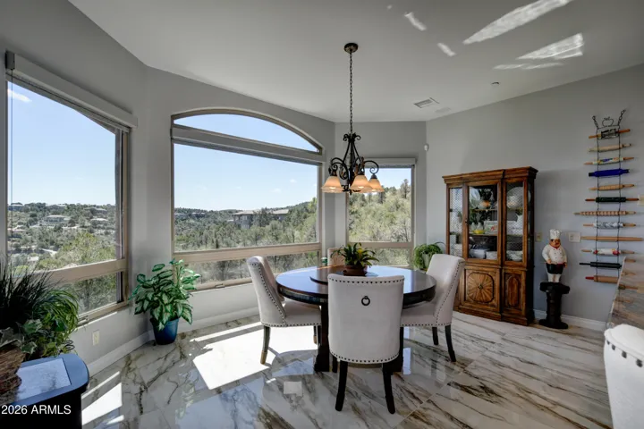 Large bay window enhances the beauty of the outdoors inside as you enjoy