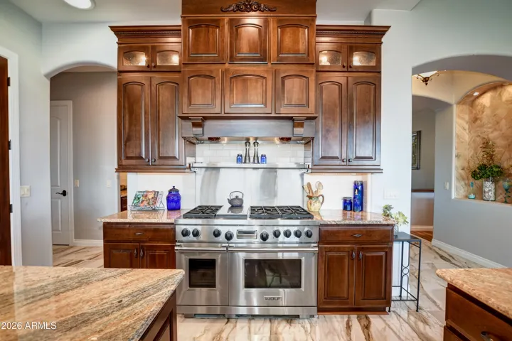 High end appliances adorn this kitchen for the perfect gourmet meals