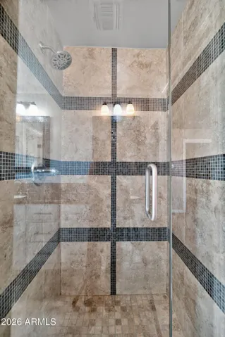Tiled shower