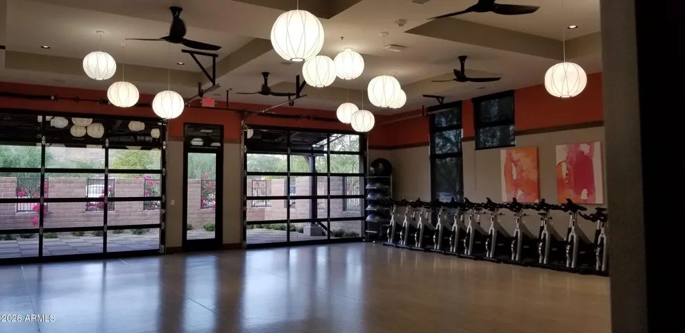 Movement studio where you can take a cycling class, Zumba class or a stretch class