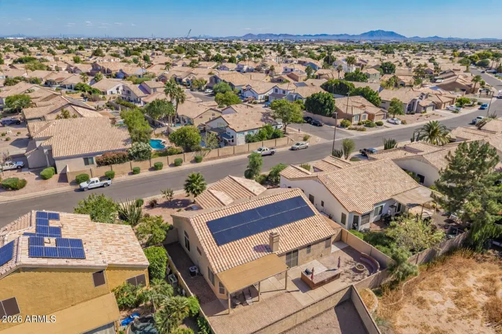 Wide Aerial View of Backyard
