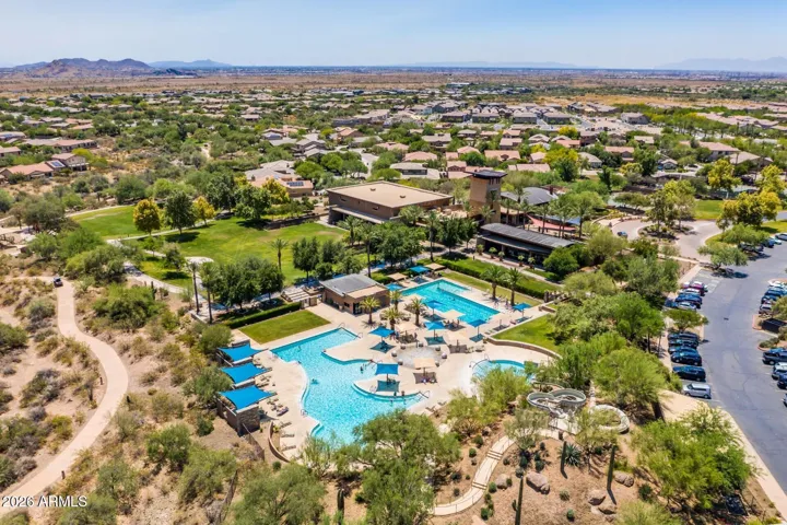 You can see the extensive greenbelts and parks that make Vistancia one of the most desirable areas in Peoria.