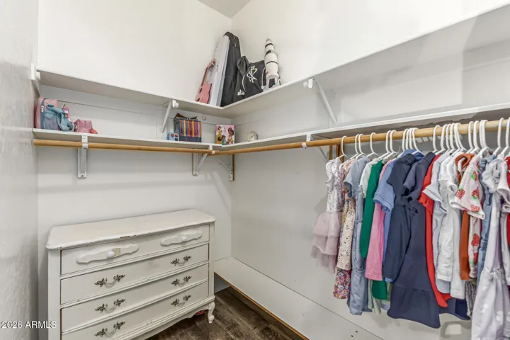 Upstairs walk in closet