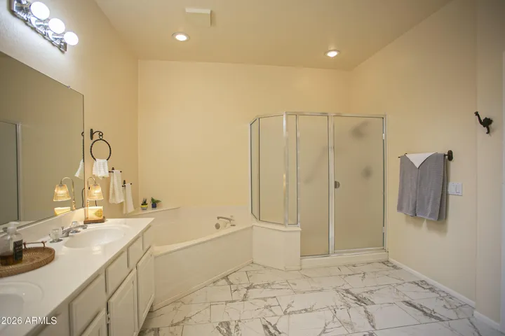 Separate tub and shower