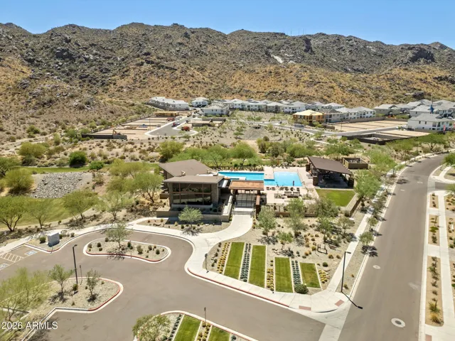 Aerial view of the community center