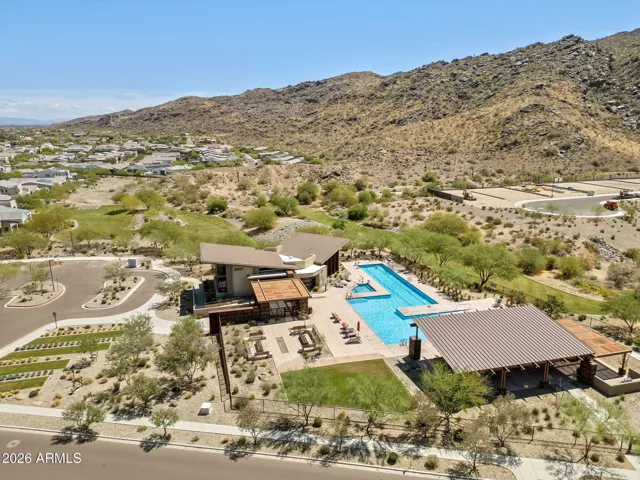 Aerial view of the community center